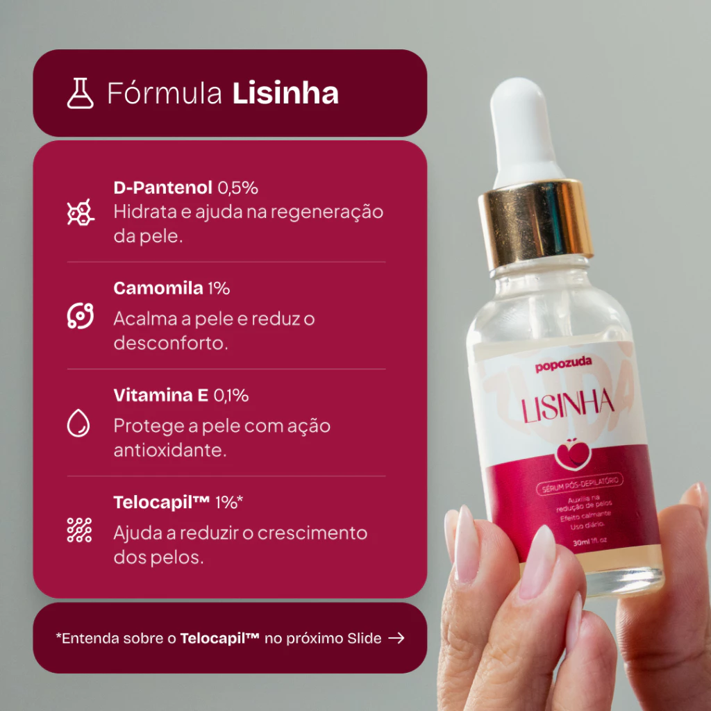 Textura leve e rápida absorção